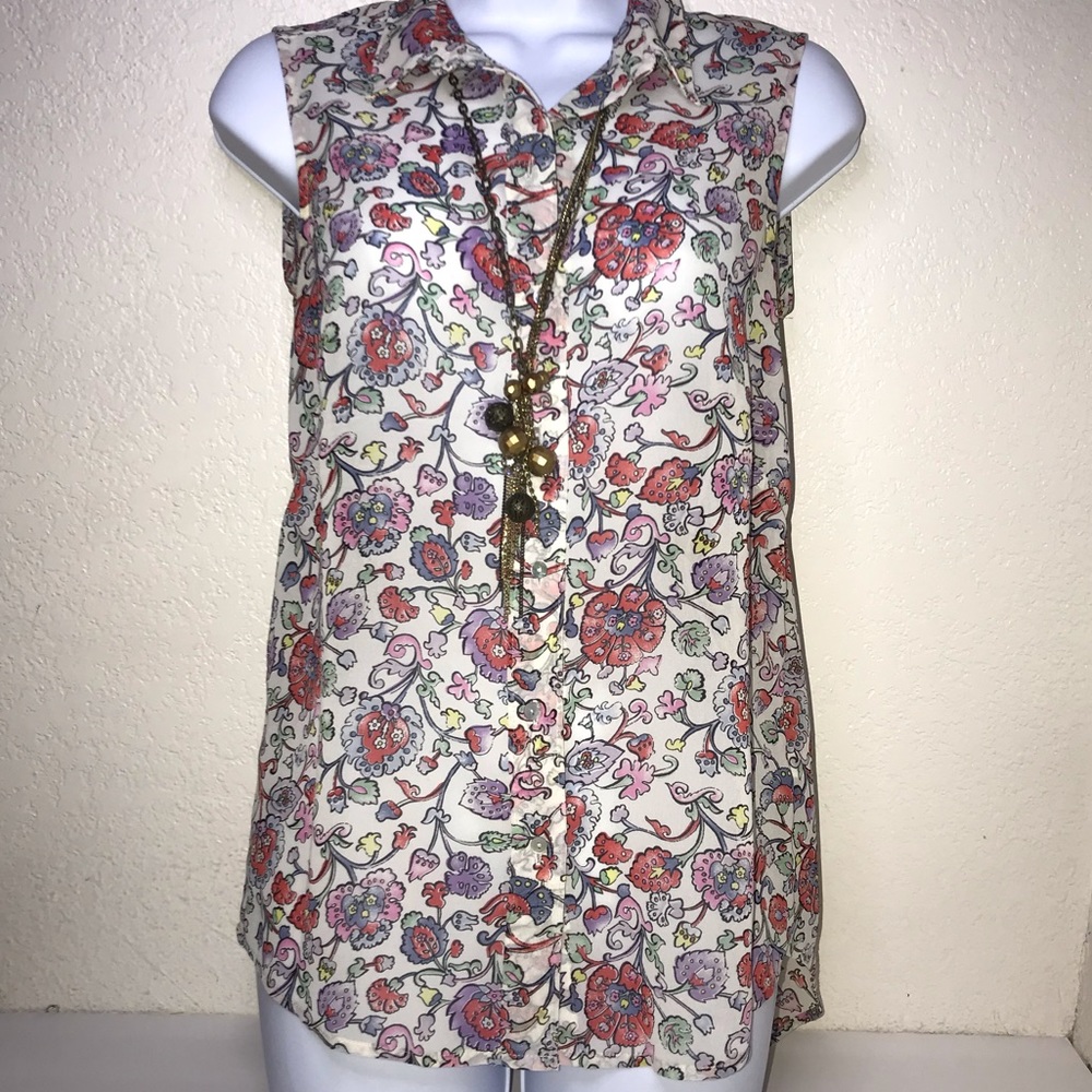 H&M down button sleeveless